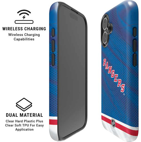 NHL New York Rangers Home Jersey iPhone 16 Plus Magsafe Impact Case
